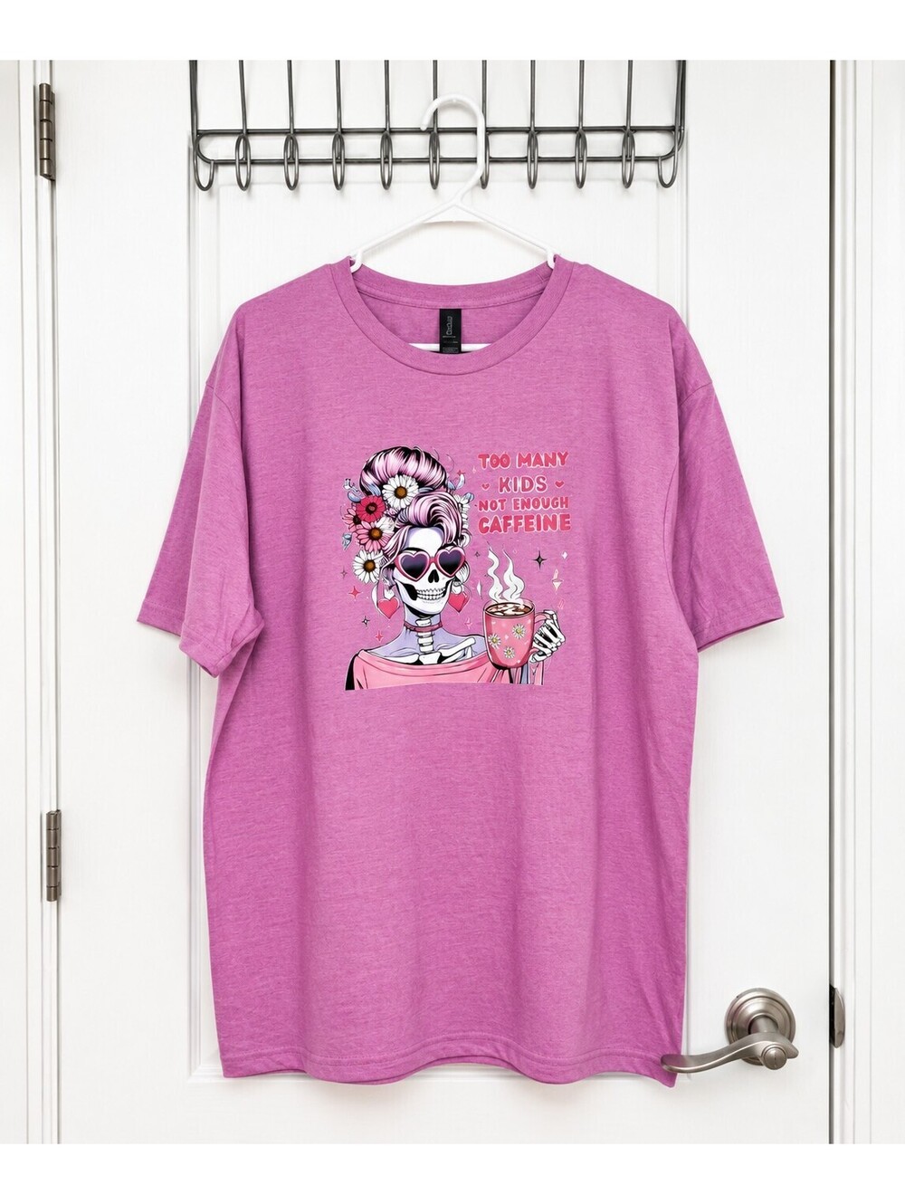 Too Many Kids, Not Enough Caffeine – Funny Mom Graphic T-Shirt
